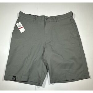 PGA Tour Men's Golf Shorts 34 Gray Flat Front Performance Stretch Pocket NEW